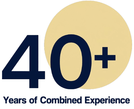 40+ years of combined experience badge